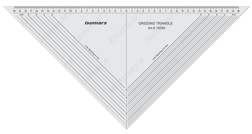 Gittertrekant maskelineal 10050