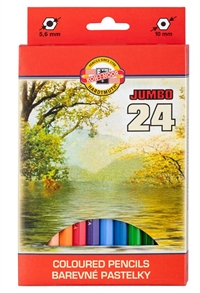 farveblyant  JUMBO  10mm, stift 7mm, 24 stk.