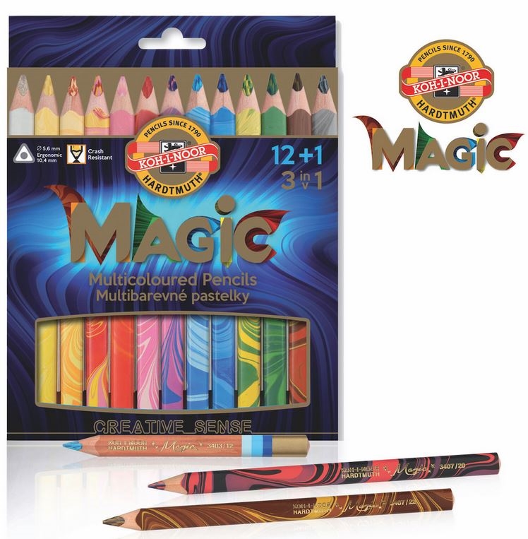 Farveblyant JUMBO Magic Multicolor farveblyant 12+1