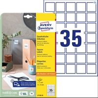 Avery QR etiket med  block out funktion L7120-25 L7121-25 