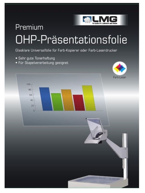 LMG overhead film A4 til farvelaser 50/pk.  