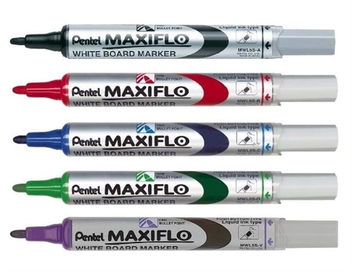 Pentel Maxiflo whiteboardmarker MWL5S, rund spids 4mm