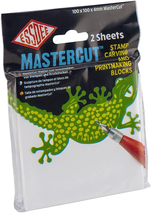 Essdee Mastercut linoleumsplade 4mm - 10x10 cm - 2/pk.