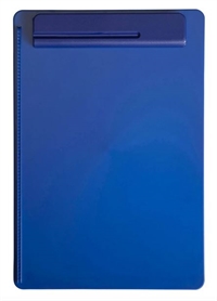 Clipboard A4 med klemme på kort side, MAULgo uni - blå