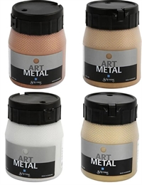 Metallic farver  4 x 250ml. metalmaling 