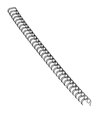 Spiralrygge wire metal 7,9 - 8mm 34 ringe 100stk/ks. - sort , hvid, rød, blå og sølv
