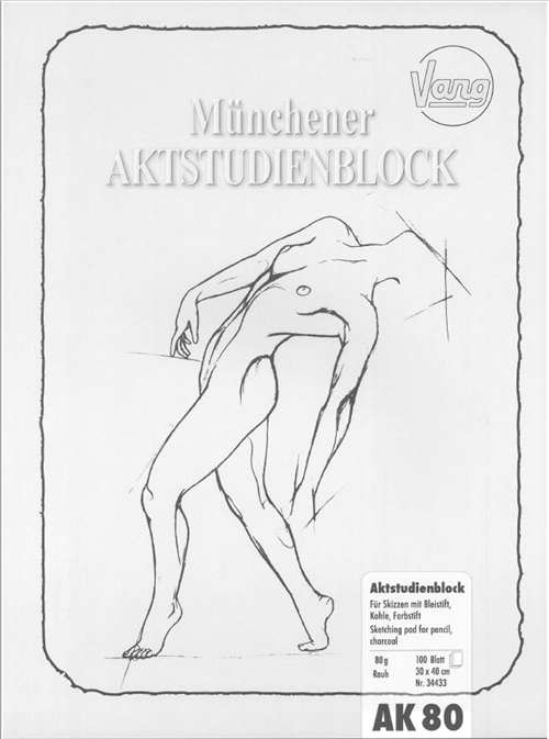 Vang Münchener aktstudienblock 30x40cm 80g 100blade