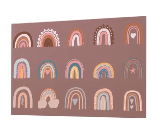  Naga magnetisk børnetavle ståltavle 40 x 60 cm  motiv: regnbue