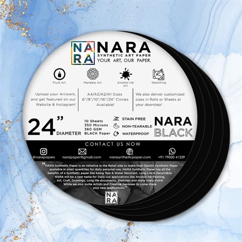 NARA Synthetic Art Paper SORT 360g  8" diameter 20cm