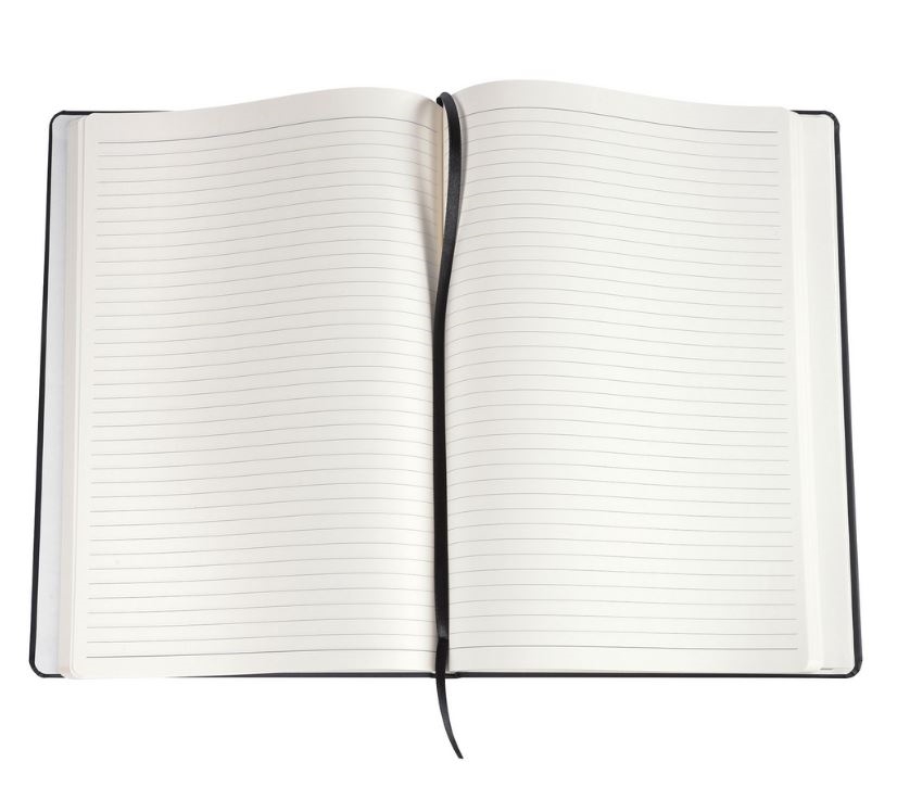 Notesbog A6 linieret 80g 96 sider - med lomme