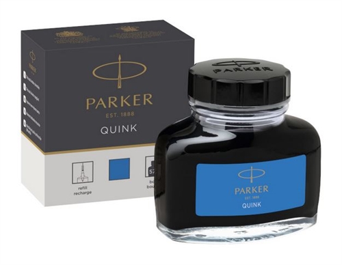 Parker Quink fyldepenne blæk i flaske 57ml - flere farver