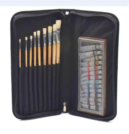 Penalhus til pensler m.m. 18 x 28 cm farve sort