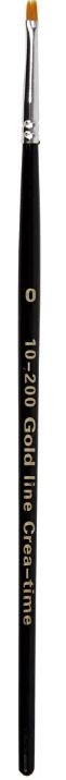 Pensel Gold Line nr. 0 bredde 1mm flad