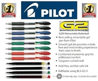 Pilot BL-G2-5 pen 0,5 EF - Gele-blæk pen