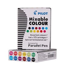 Pilot refills patroner til Parallel Pen ass farver 12 pr. pk.