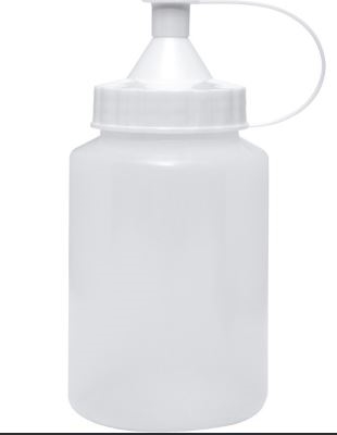 Plastflaske PE-Flaske 250ml med stænkhætte (6 stk)