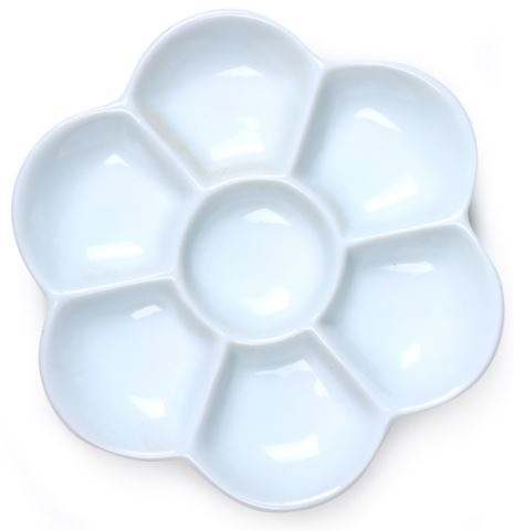 Porcelænspalette Ø 12 med 7 rums