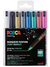 Uni POSCA PC-1MR-8 metallic sæt med 8 penne