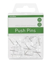 Kortnåle med stort hoved Push Pins - 25 pr. æske transparent