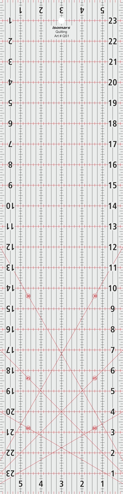 Skrædder lineal  Quilting Ruler 6" x 24" 15x60cm art QS1