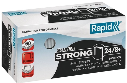 Hæfteklamme Rapid Super Strong 24/8+, 5000/pk.