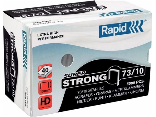 Hæfteklamme Rapid Super Strong 73/10 mm, 5000 stk./pk.