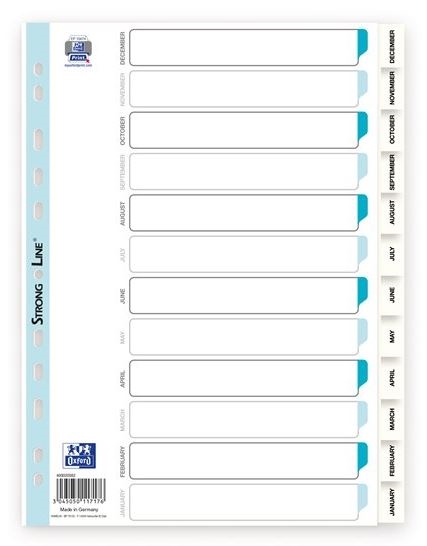 Oxford Strong-Line® register Dec-Jan A4, - 0,12 PP - 20 pr. æske