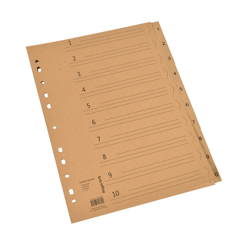 Register 1:10 A4 med forblad 150g karton - genbrugspapir