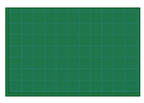 Skærepladeunderlag 80 x 120cm farve grøn 