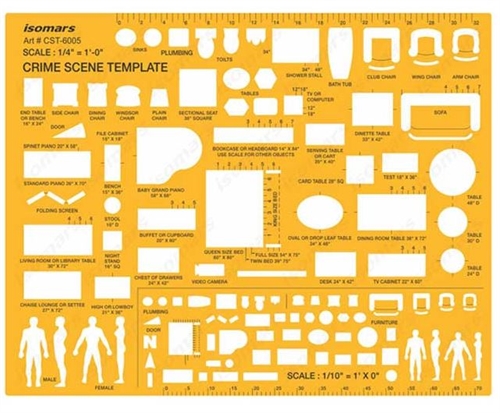 Design skabelon 28 x 21,5cm - Crime Scene Template