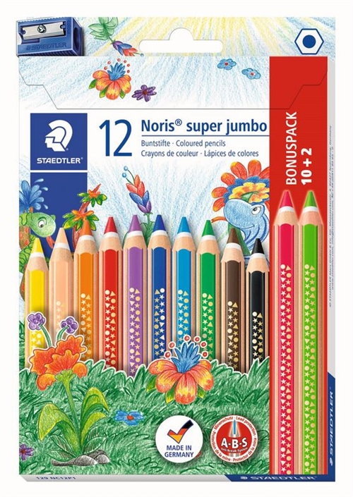 Staedtler Noris Jumbo 10+2 farveblyant