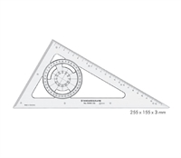 Standardgraph 60gr. trekant med gradmåler, 25cm
