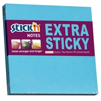Notesblok Extra Sticky NEON 76x76mm 90 blade pr. blok
