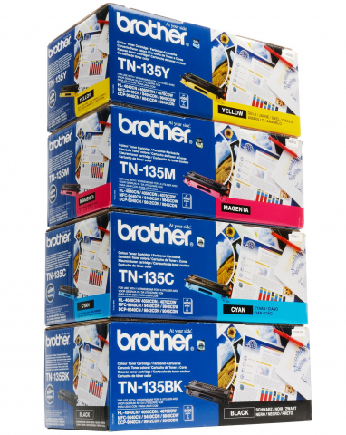 Brother Toner TN-135 / TN135 - farvet - cyan, magenta, yellow