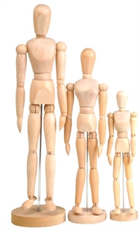 Tegnedukke Croquis-dukker  modeldukke trædukke 30cm højde kvinde  eller mand