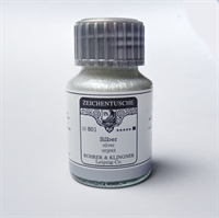 Rohrer & Klingner tegnetusch 50 ml sølvfarvet