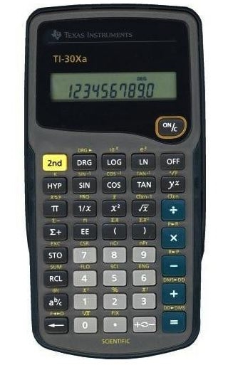 Texas regnemaskine TI-30xa, til generel matematik, algebra