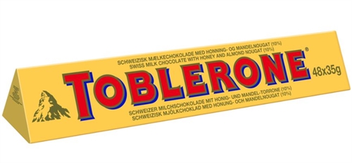 Toblerone XL 1680 gram chokolade (48 stk á 35gram)