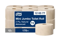 Tork toiletpapir T2 Jumbo Mini Natur  no. 120377