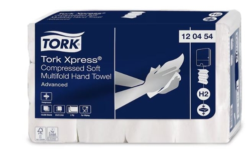 Tork Xpress® H2 Komprimerede Soft Multifold Håndklædeark nr. 120454