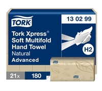 Tork Xpress® Soft Multifold håndklædeark Natur  nr. 130299