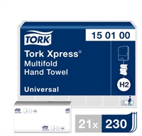 Håndklædeark 150100 Universal H2 Tork Xpress Multifold 1-lags hvid 25,5x19,6, FSC