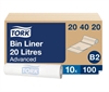 Plastpose til Tork Bin 20 liter B2 affaldsbeholder 100 pr. rulle