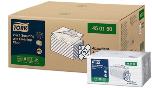 Tork 450150 2-i-1 skure og aftørringsklud W8   360 stk . pr. kasse
