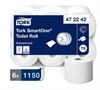 Tork  472242 -Lotus 297493 Smart One Classic Toiletpapir 2-lags. Arkstørrelse 13,4x21,5 cm. 1150 ark/rulle.