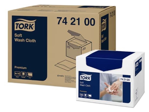 Tork Premium vaskeklud 742100 soft 30x19cm  135 x 8 pr. karton