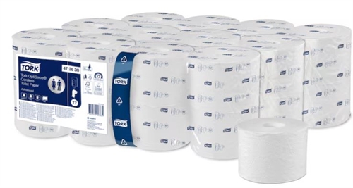 TORK optiServe toiletpapir T7 no. 472630 hvid uden hylse.