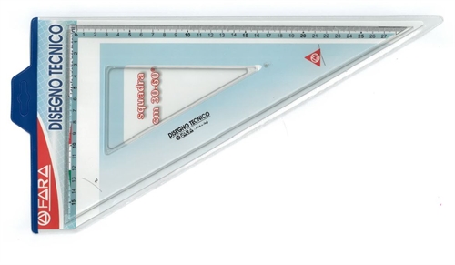 Trekant 30/60 grader - 32cm med tuschkant  