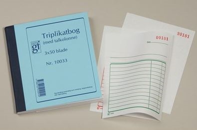 Grafisk triplikatbog 10033 - 10,8 x 15 cm - 3 x 50 blade