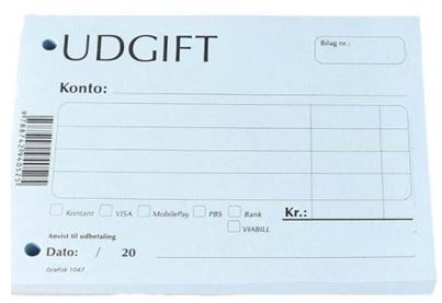 Grafisk udgiftsblok UDGIFT 1047 - 14,7 x 10,5 cm - 100 blade